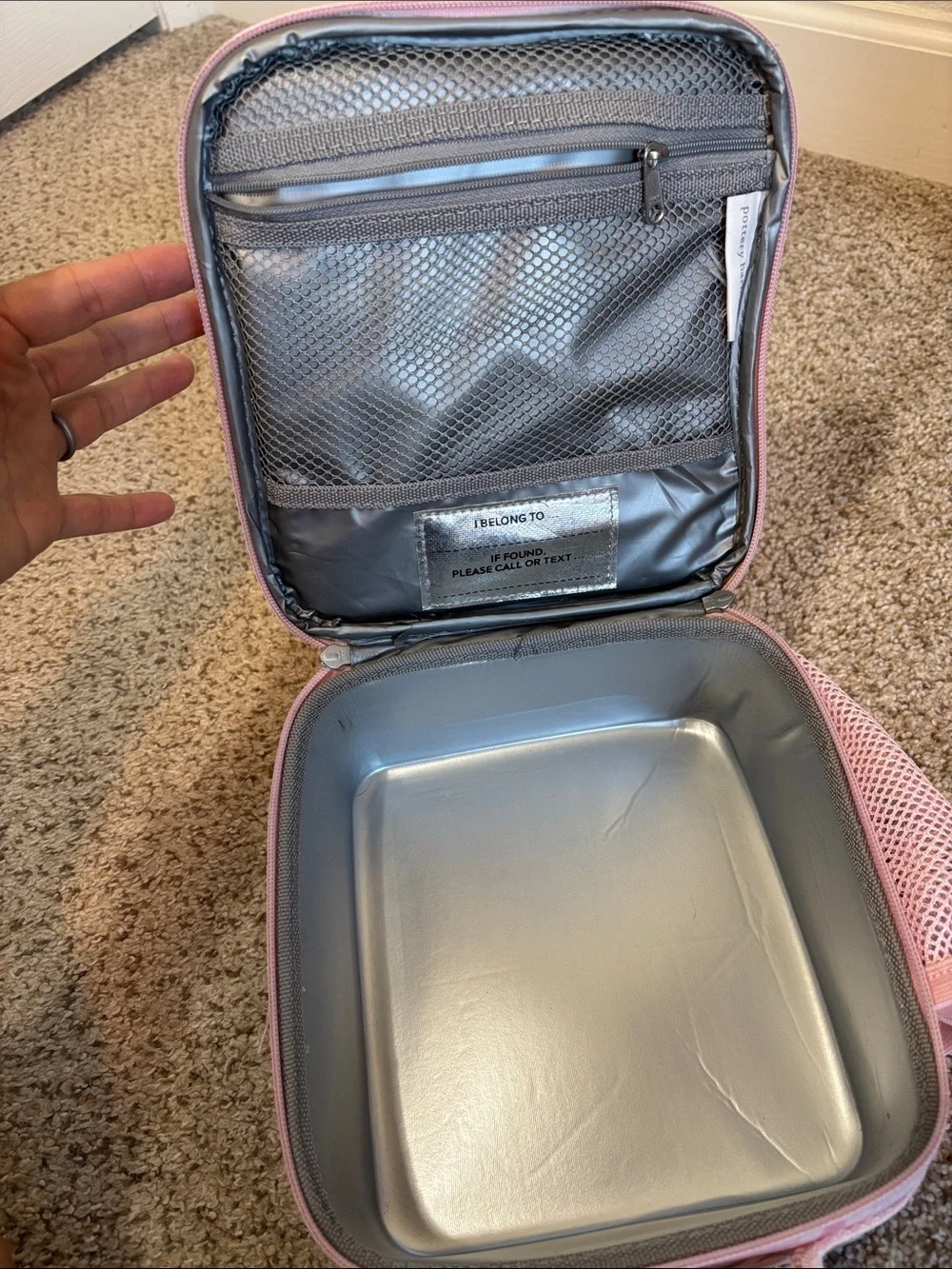 Pottery Barn Insulated Pink Floral Zip Up Lunch Box | school | girly | basics